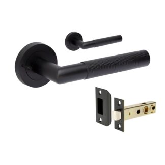Zanda Vertex Privacy Lever Set Matte Black