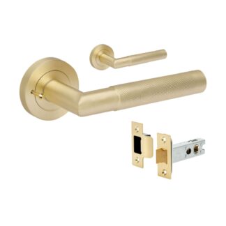 Zanda Vertex Privacy Lever Set Satin Brass