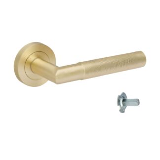 Zanda Vertex Dummy Lever Set Satin Brass