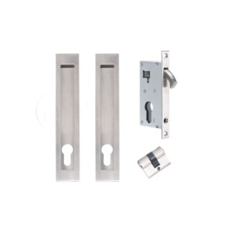 Zanda Verve Narrow Sliding Door Lock Kit 200 x 37mm Stainless Steel