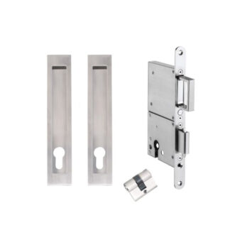 Zanda Verve Heavy Duty Sliding Door Lock Kit 300 x 37mm Stainless Steel
