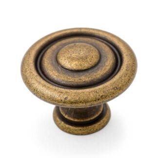 Castella Shaker 35mm Fluted Knob Antique Brass