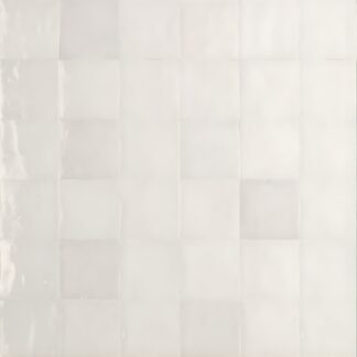 Snow White Ella Zellige Tile 100 x 100 x 10mm Italian Ceramic