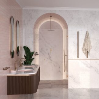 Caroma Liano II Heated Towel Rail Vertical - Brushed Bronze