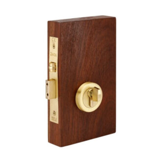 Zanda Round Pull Handle Lock Kit Double Cylinder Satin Brass