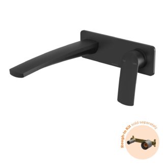 Phoenix Mekko SwitchMix Wall Basin / Bath Mixer Set 200mm Matte Black (Fit-Off Kit Only)