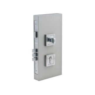 Zanda Double Turn Lock Kits Square Plate Brushed Nickel