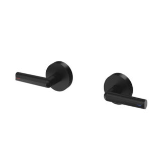 Phoenix Vivid Slimline Plus Lever Wall Top Assemblies Matte Black
