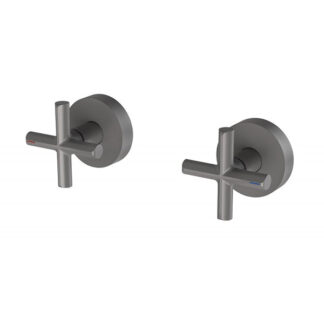 Phoenix Vivid Slimline Plus Wall Top Assemblies 15mm Extended Spindles - Gun Metal