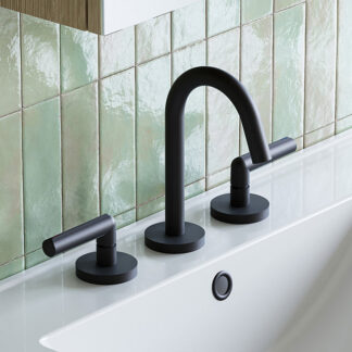 Phoenix Vivid Slimline Plus Lever Basin Set Matte Black