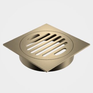 Caroma Square Floor Waste Grate - 100mm Outlet - Brushed Brass