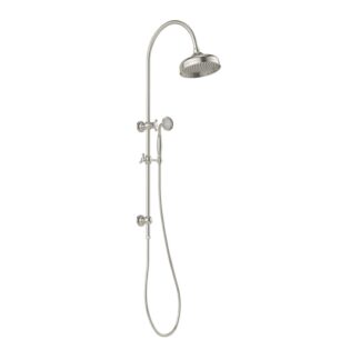 Phoenix Cromford Twin Shower 210mm Rose Brushed Nickel