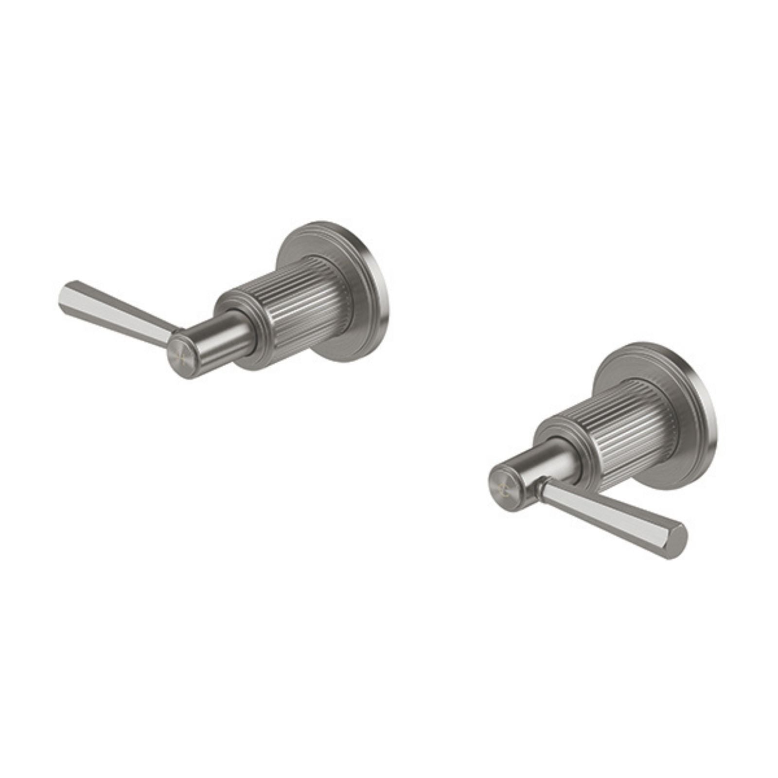 Phoenix Wiltern Wall Top Assemblies Extended Spindles 15mm - Brushed Carbon