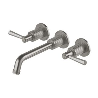 Phoenix Wiltern Wall Basin / Bath Tap Set 190mm - Brushed Carbon