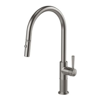 Phoenix Wiltern Pull Out Sink Mixer 230mm - Brushed Carbon