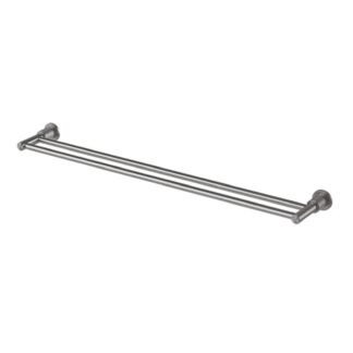 Phoenix Wiltern Double Towel Rail 800mm Brushed Carbon