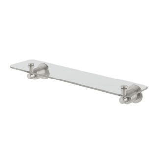 Phoenix Wiltern Glass Shelf 450mm Brushed Nickel