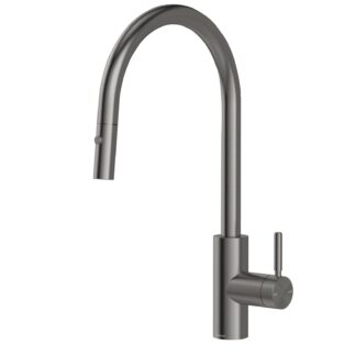 Phoenix Vivid MKII Pull Out Sink Mixer 230mm Gooseneck - Brushed Carbon