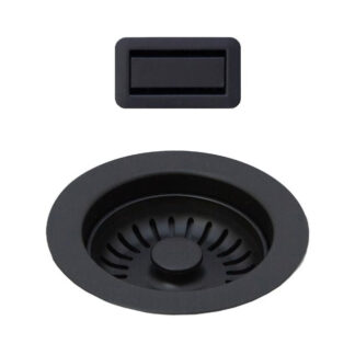 Seima Kitchen Sink Basket Waste and Overflow Cover - Black