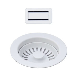 Seima Kitchen Sink Basket Waste and Overflow Cover - White