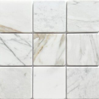 Tumbled Natural Calacatta Gold Marble Square Tile 100mm x 100mm