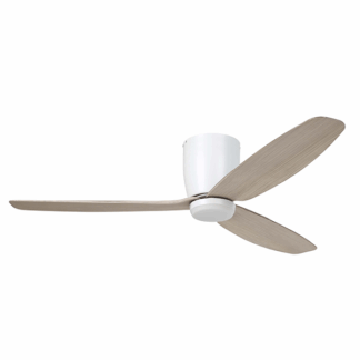 Eglo Seacliff 52in 132cm DC Ceiling Fan with 15W LED CCT Light - White with Oak finish