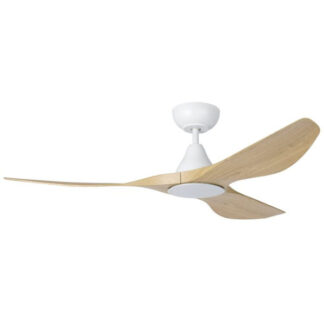 Eglo Surf 52 DC Ceiling Fan with LED Light Oak/White