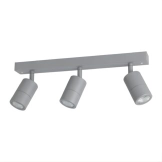 Eglo Fremantle 3 Light Adjustable Outdoor Ceiling Light Silver Grey