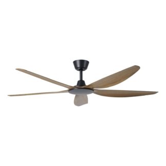 Eglo Miami 60 DC Ceiling Fan Black/Teak