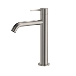 Fienza Kaya Medium Basin Mixer Brushed Nickel