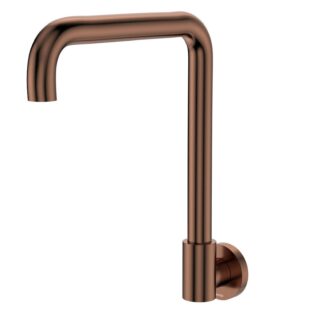 Fienza Kaya Squareline Wall Swivel Outlet Brushed Copper