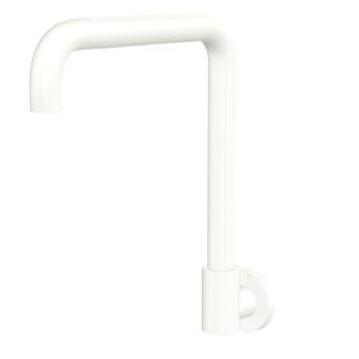 Fienza Kaya Squareline Wall Swivel Outlet Matte White