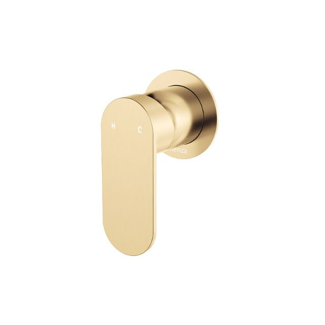 Fienza Empire Slim Wall Mixer Round Plate Urban Brass