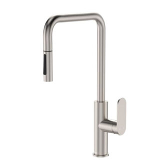 Fienza Empire Slim Pull Out Sink Mixer Brushed Nickel