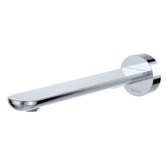 Fienza Empire Slim Wall Bath/Basin Outlet 220mm Round Plate Chrome