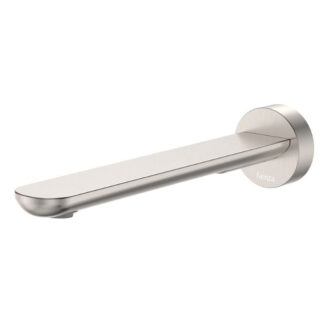 Fienza Empire Slim Wall Bath/Basin Outlet 220mm Round Plate Brushed Nickel