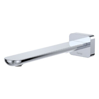 Fienza Empire Slim Wall Basin/Bath Outlet 220mm Square Plate Chrome