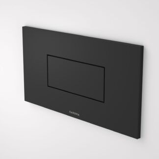 Caroma Invisi Series II® Rectangle Metal Single Flush Plate and Buttons Matte Black