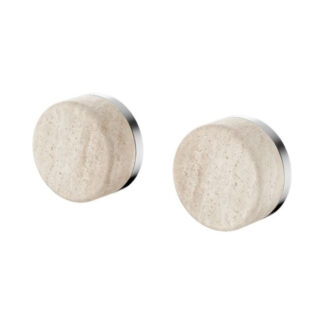 Nero Serenity Wall Top Assembly With Rome Travertine Handle Chrome
