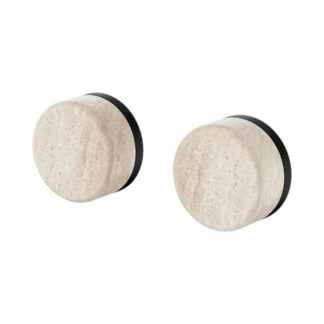 Nero Serenity Wall Top Assembly With Rome Travertine Handle Matte Black