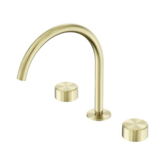 Nero Serenity Bath/Kitchen Set Arc Spout With Metal Handle Brushed Gold