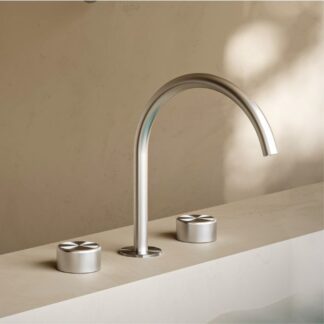Nero Serenity Bath/Kitchen Set Arc Spout With Metal Handle Brushed Nickel