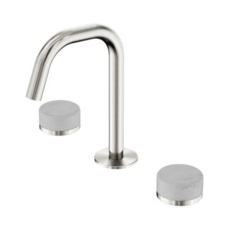 Nero Serenity Basin Set Edge Spout With Carrara Handle Brushed Nickel