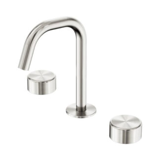 Nero Serenity Basin Set Edge Spout With Metal Handle Brushed Nickel