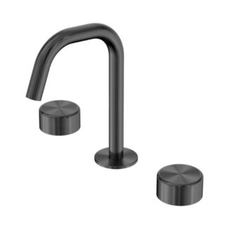 Nero Serenity Basin Set Edge Spout With Metal Handle Gun Metal