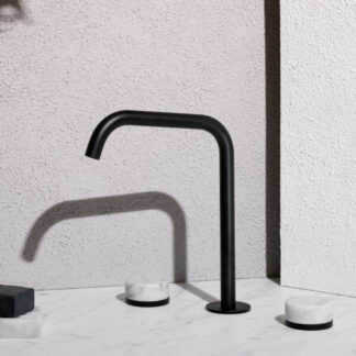Nero Serenity Bath/Kitchen Set Edge Spout With Carrara Handle Matte Black