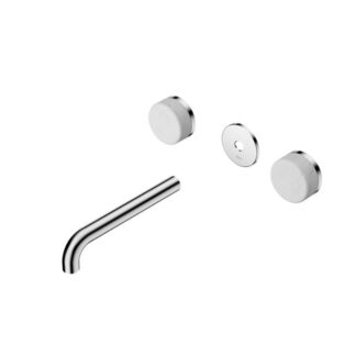 Nero Serenity Wall Basin Set 160mm Spout With Carrara Handle Trim Kit Only Chrome