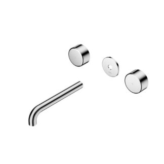 Nero Serenity Wall Basin Set 160mm Spout With Metal Handle Trim Kit Only Chrome