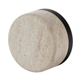 Nero Serenity Progressive Shower Mixer With Rome Travertine Handle Matte Black