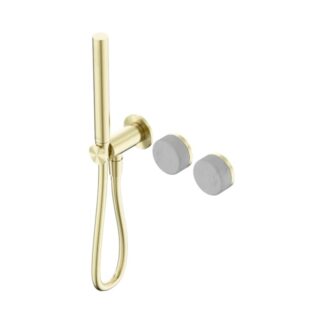 Nero Serenity Progressive Shower System With Carrara Handle And Slim Shower Brushed Gold